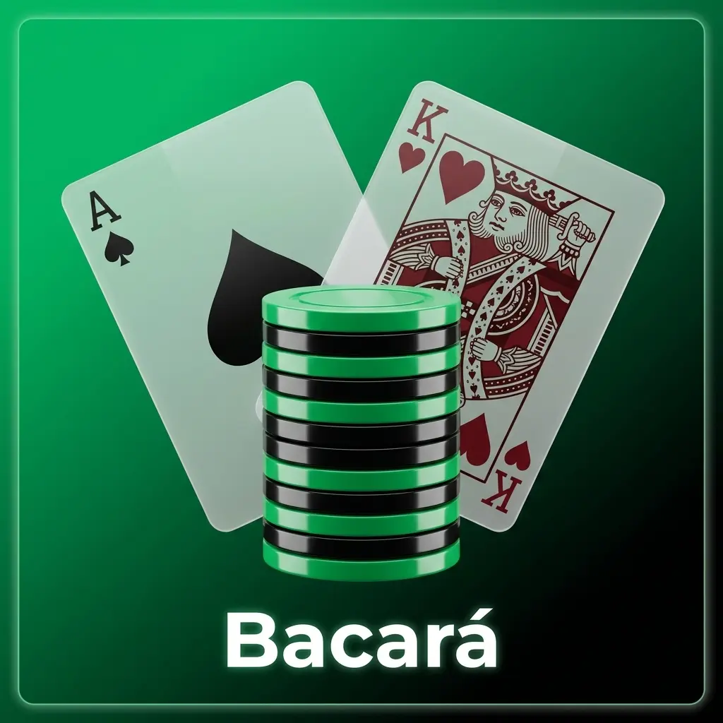 Mesa de bacará ao vivo com cartas distribuídas, apostas em Player, Banker e Empate em cassino online brasileiro